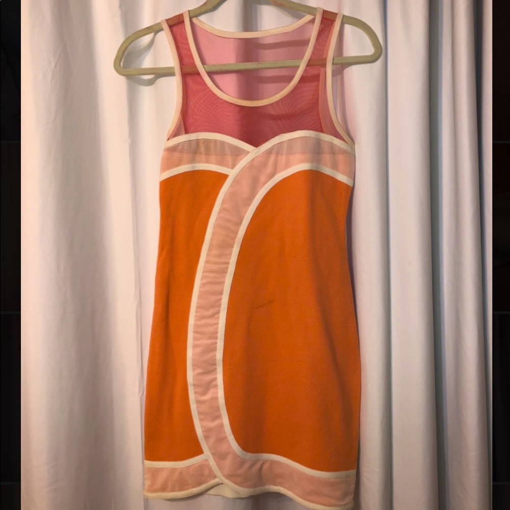 WOW Couture Orange and Peach Cocktail Dress